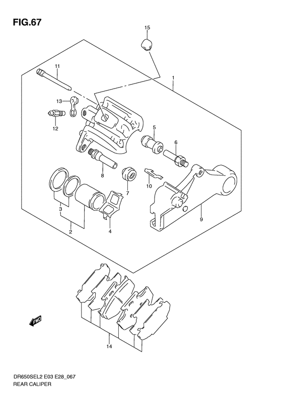 Rear caliper