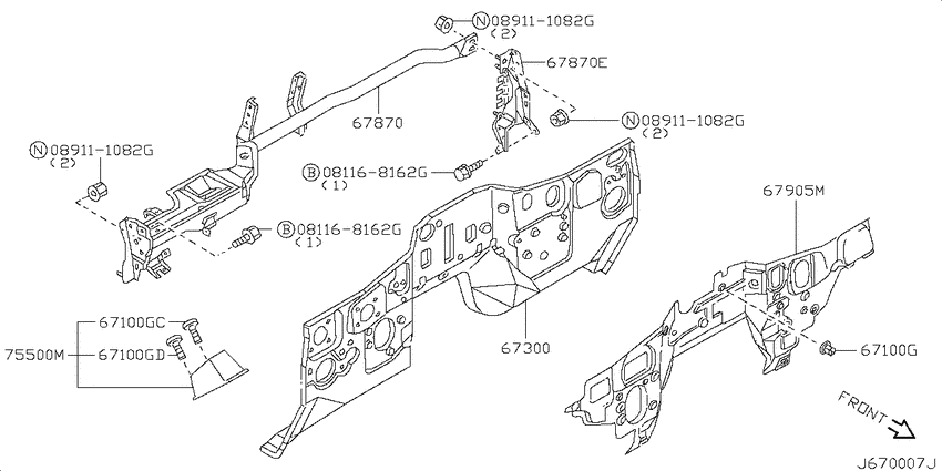 Dash panel & fitting