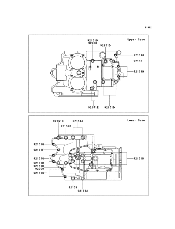 Crankcase bolt pattern