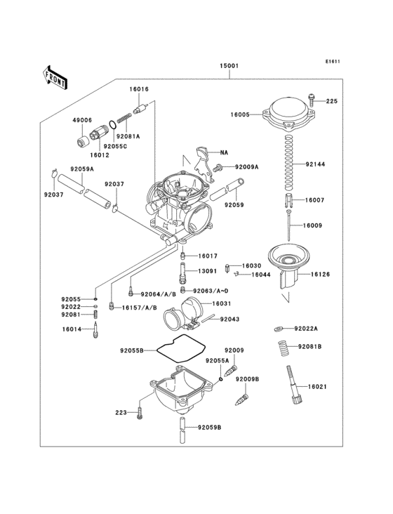 Carburetor(1/2)(ksf250-a15/a16)