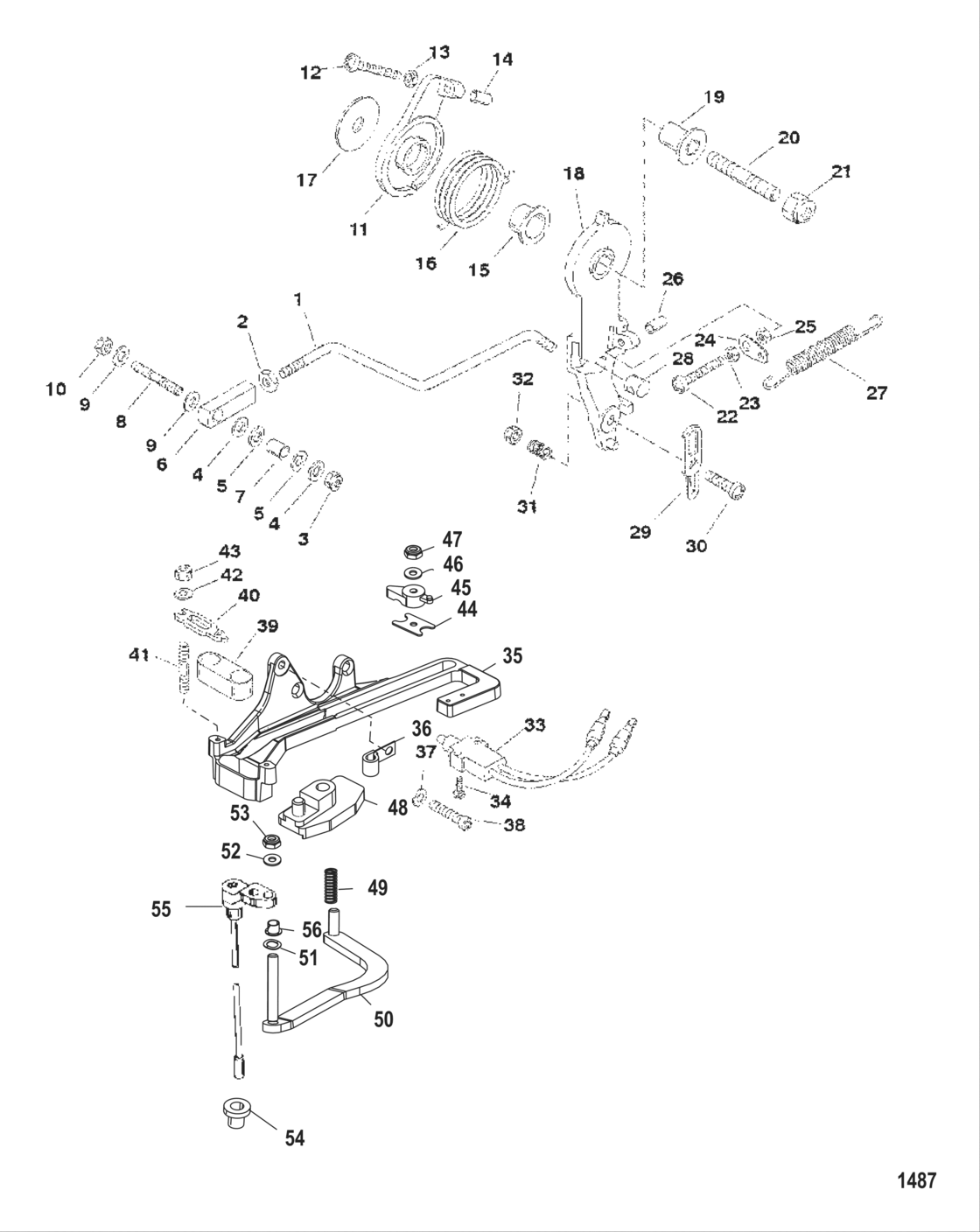 Throttle Lever And Shift Shaft
