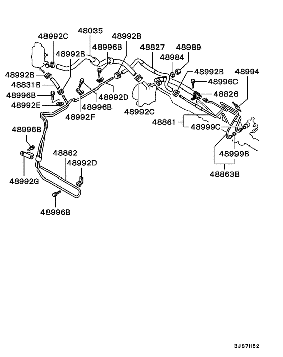Power steering oil line