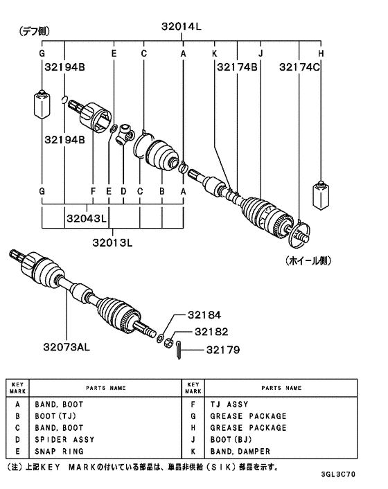 Front axle drive shaft