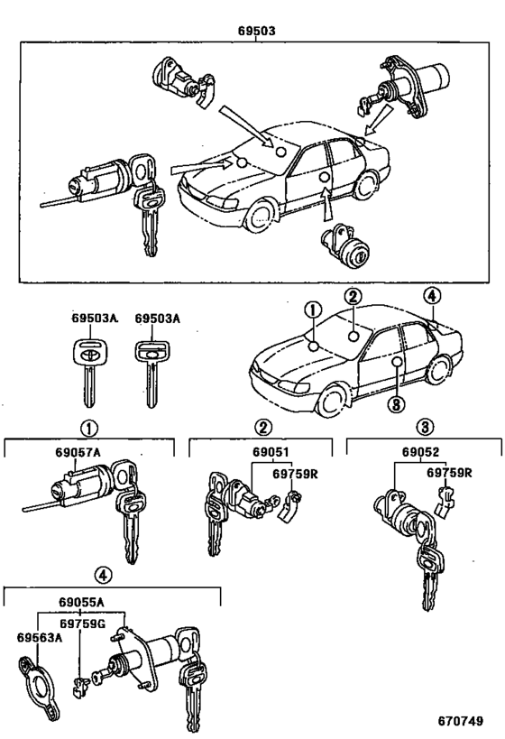 Lock Cylinder Set