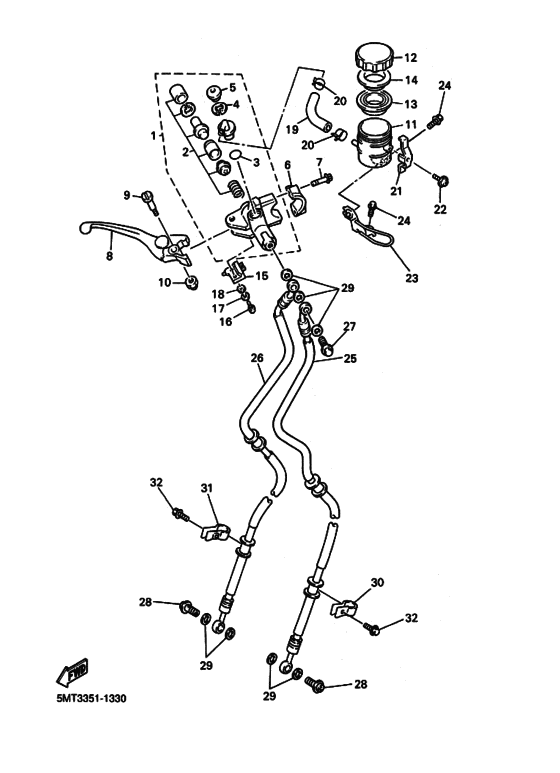 Front master cylinder