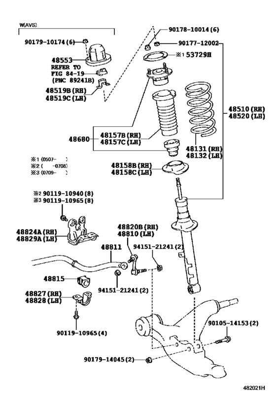 Front Spring Shock Absorber For 2005 2011 Toyota Lexus Gs Grs190 General Sales Region 18036600 937246