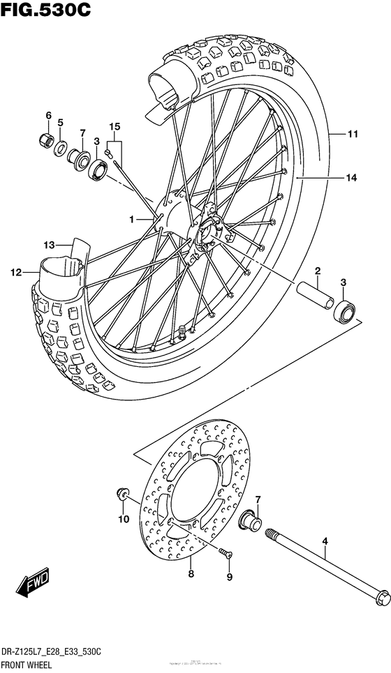 Front Wheel (Dr-Z125L E33)