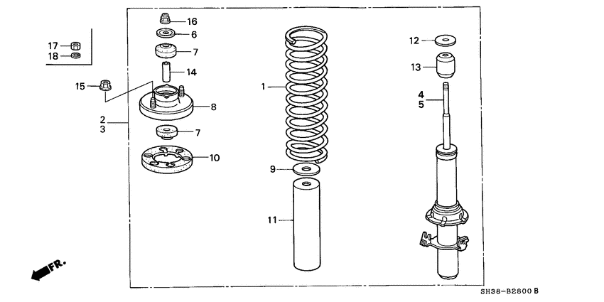 Front shock absorber