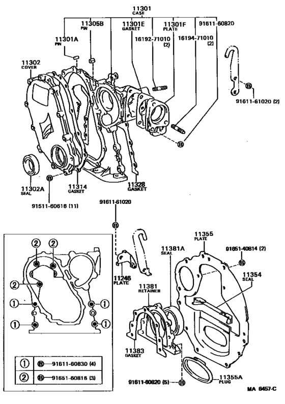 Timing Gear Cover & Rear End Plate