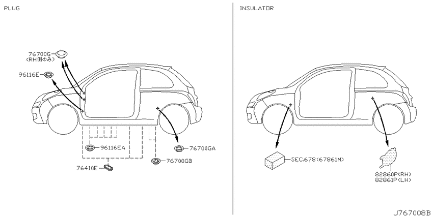 Body side fitting