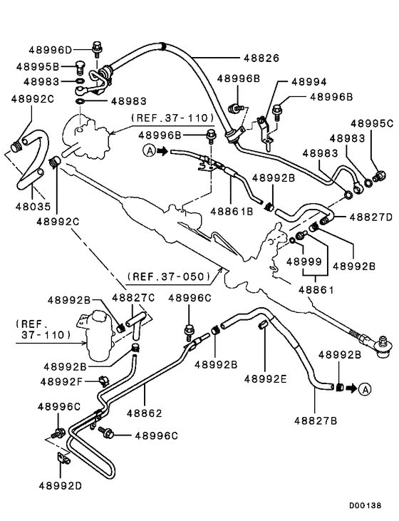 Power steering oil line