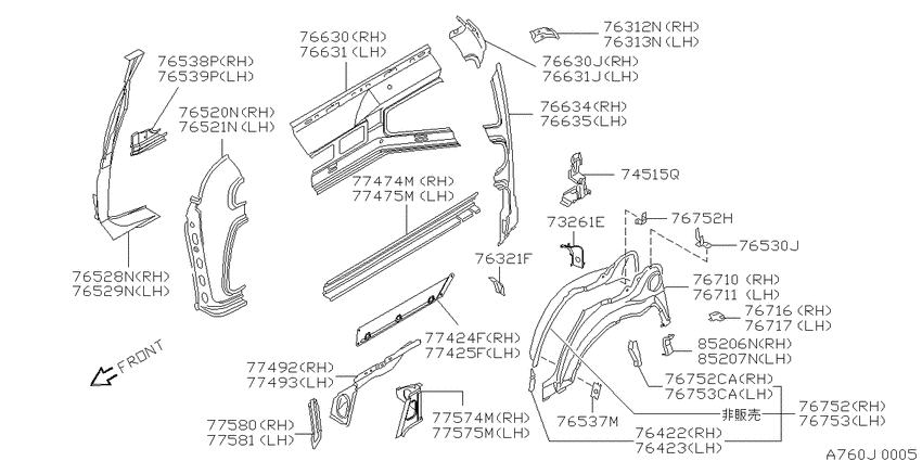 Body side panel