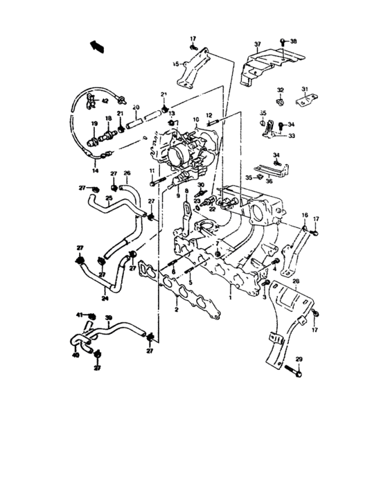Intake manifold and throttle body