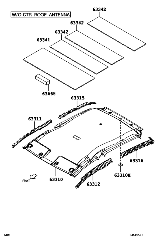 Roof Headlining & Silencer Pad
