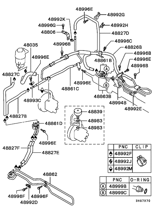 Power steering oil line