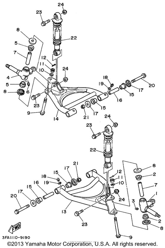 Front suspension wheel