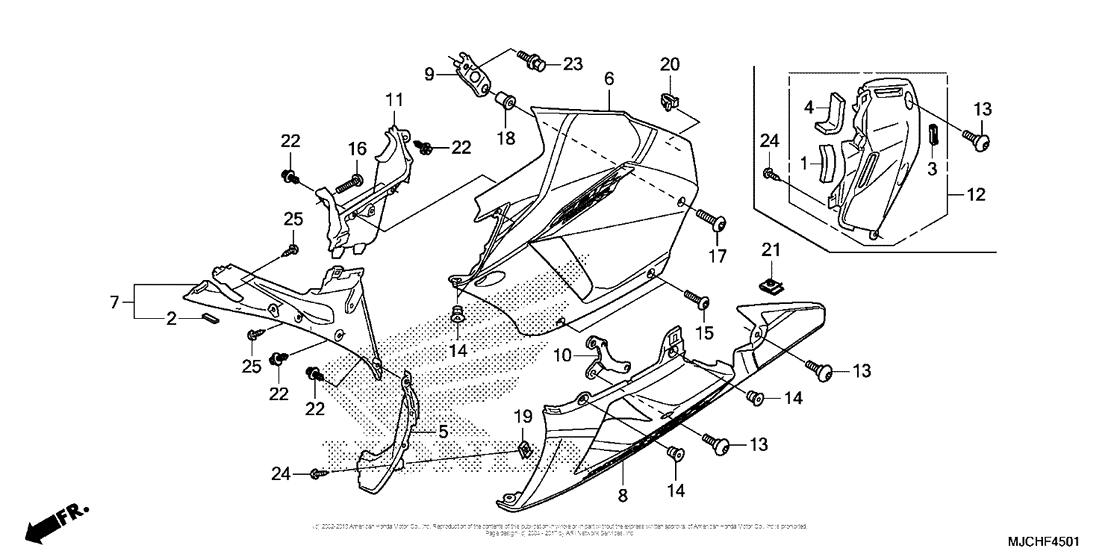 Middle Cowl + Lower Cowl (L.)