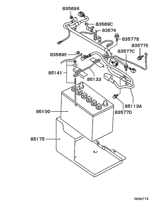 Battery cable & bracket