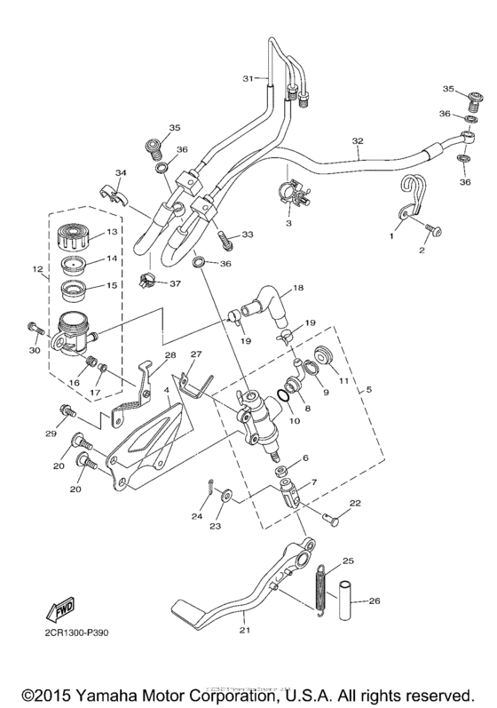 Rear master cylinder