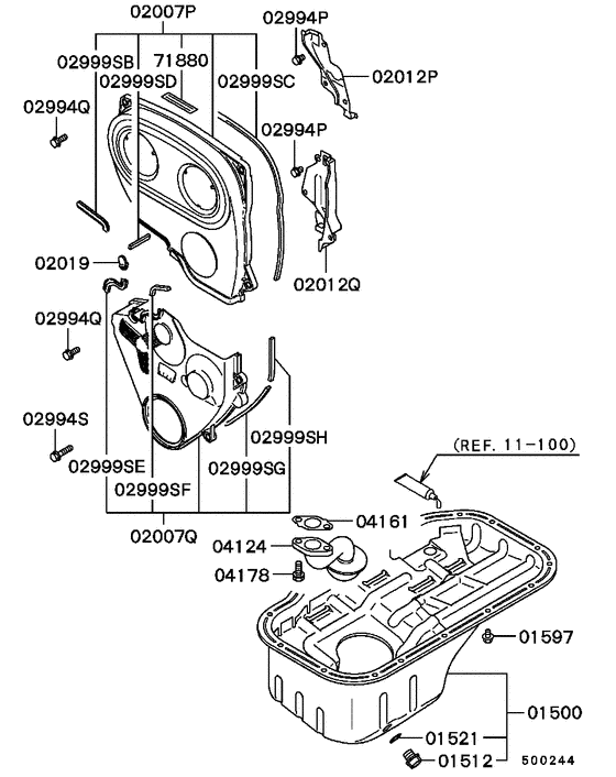 Cover,rear plate & oil pan