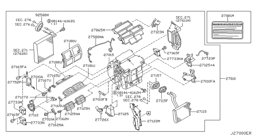 Heater & blower unit