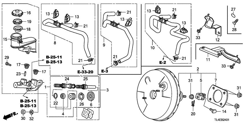 Brake master cylinder/ master power