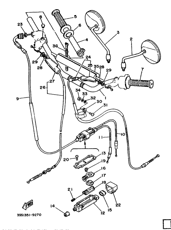 Steering handle & cable