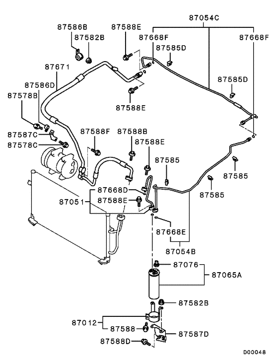 A/c condenser, piping