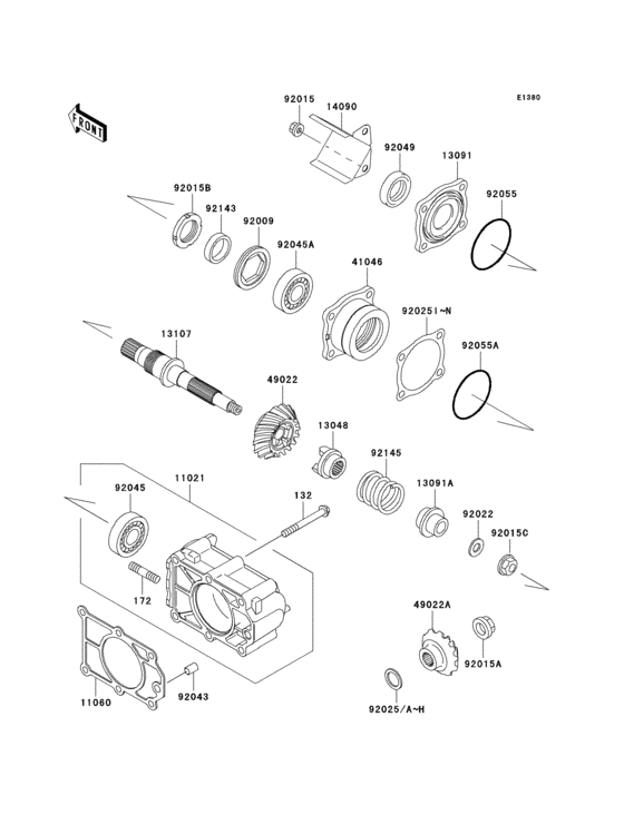 Bevel gear case(1/2)