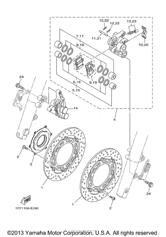 Front brake caliper