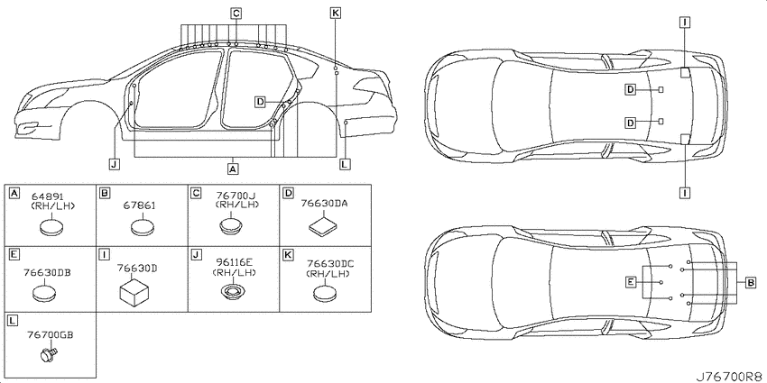 Body side fitting
