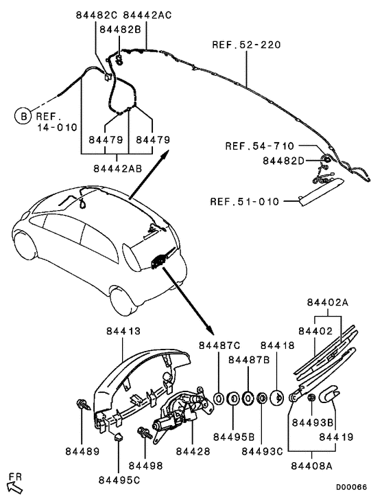 Rear window wiper & washer