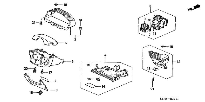 Instrument panel garnish