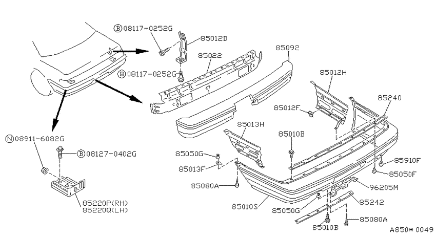 Rear bumper