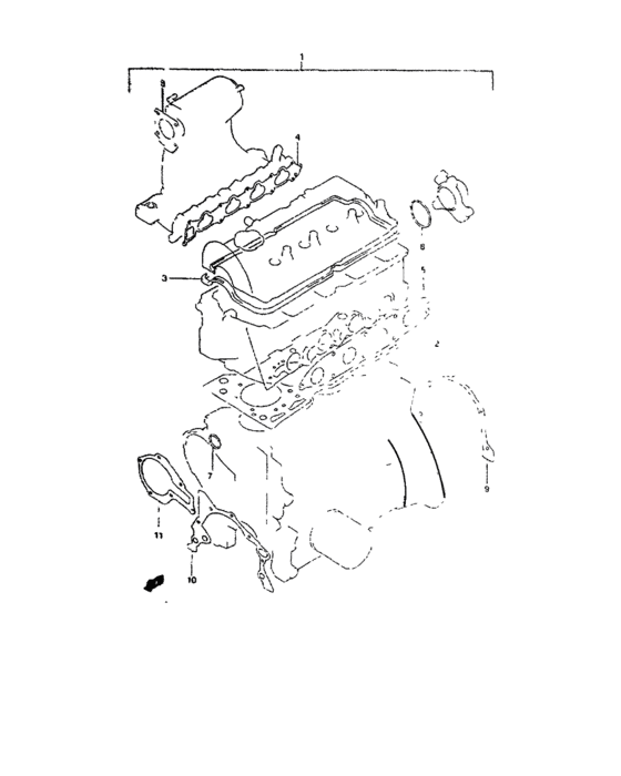 Engine gasket set