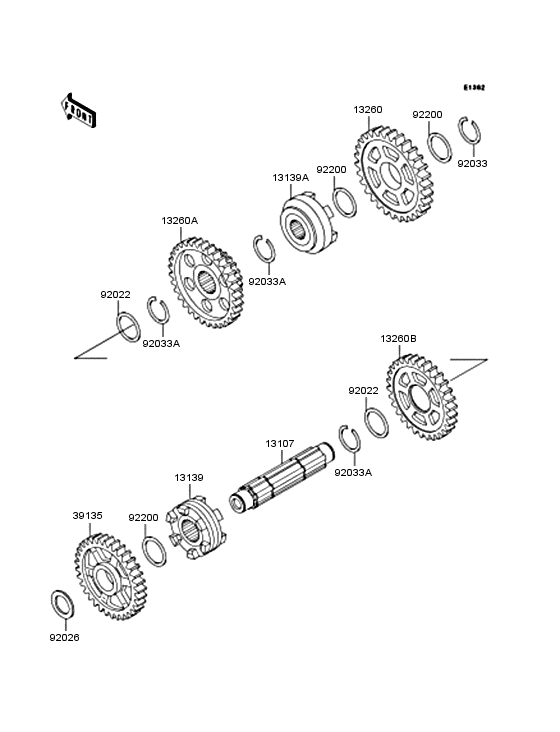 Gear change drum & forks