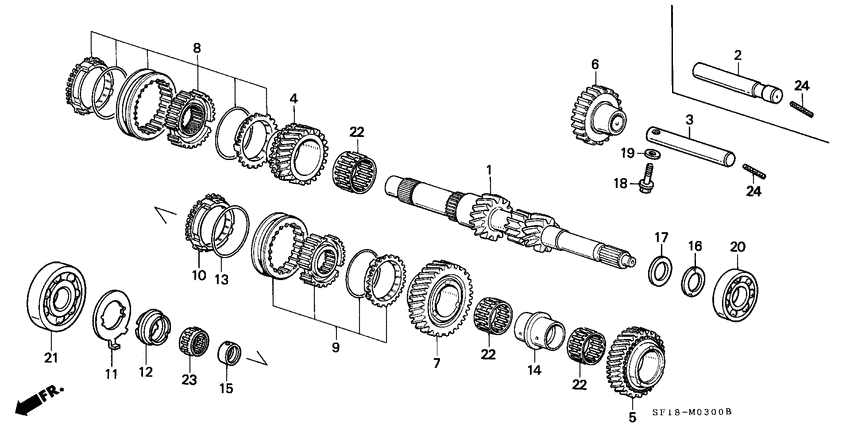 Mainshaft/gear