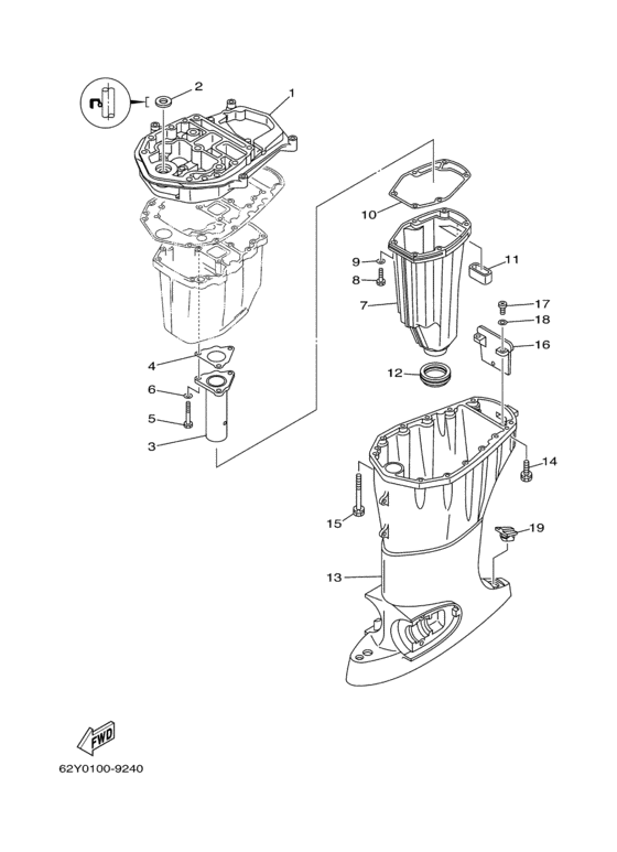 Upper casing