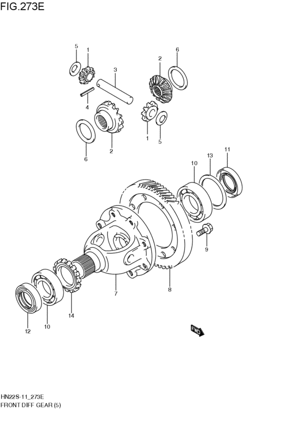 フロントデファレンシャルギヤ
