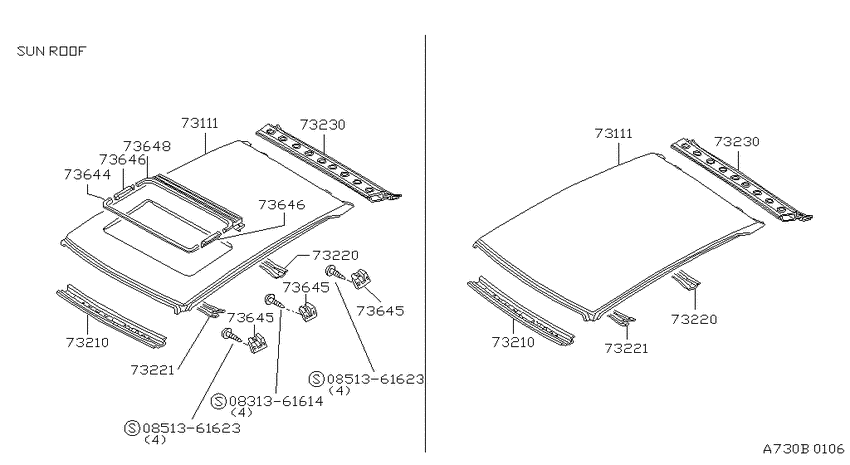 Roof panel & fitting