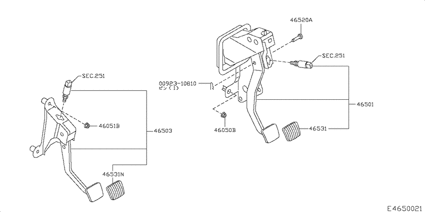 Brake & clutch pedal