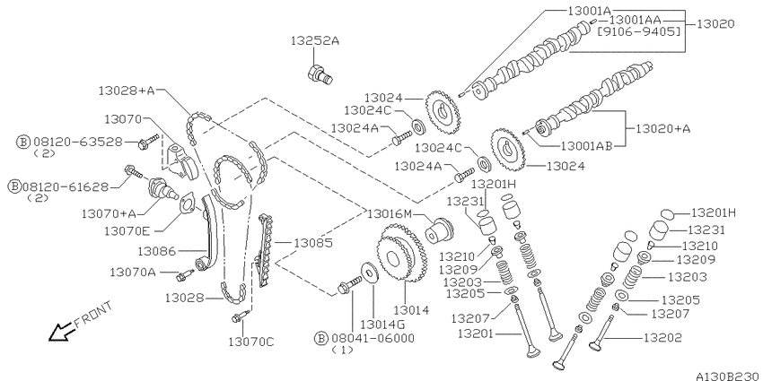 Camshaft & valve mechanism