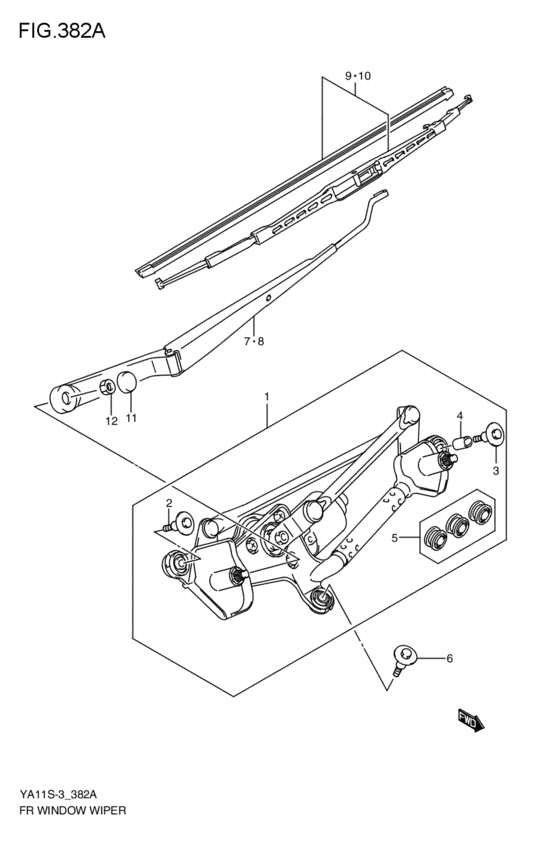 front wind windshield wiper