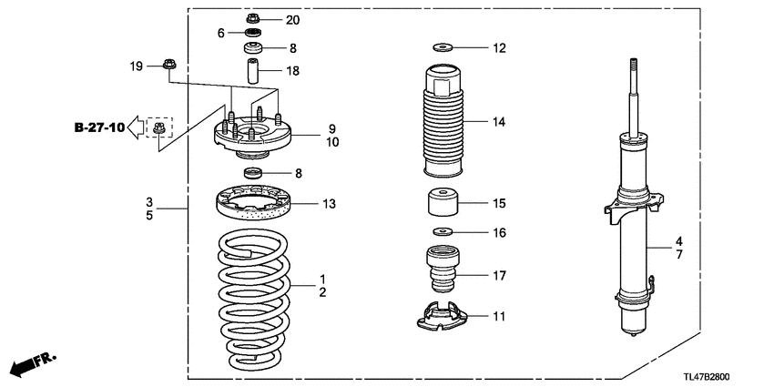 Front shock absorber