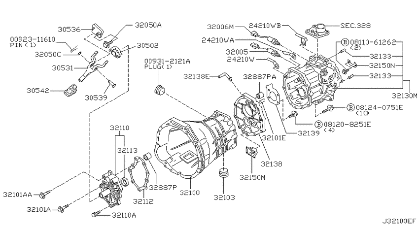 Transmission case & clutch release