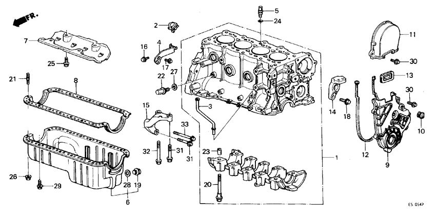 Cylinder block/oil pan