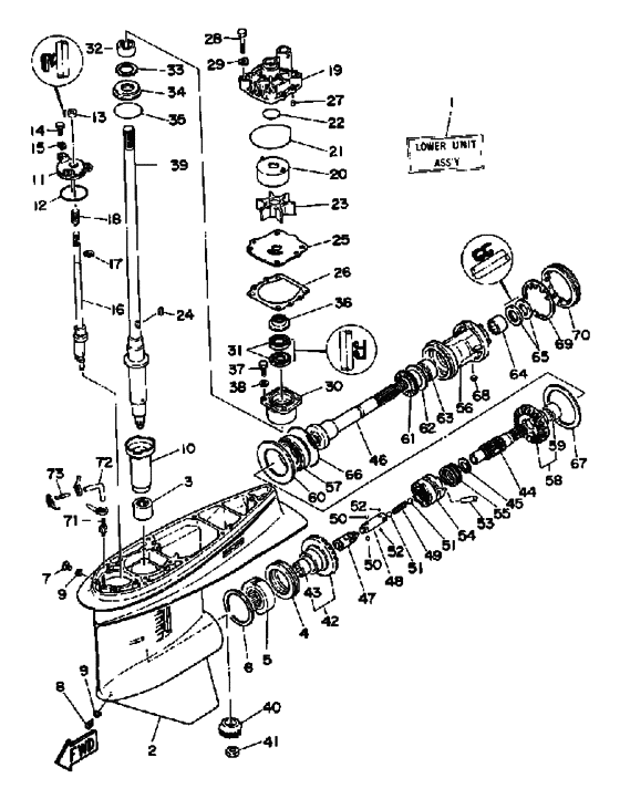 Lower casing drive three