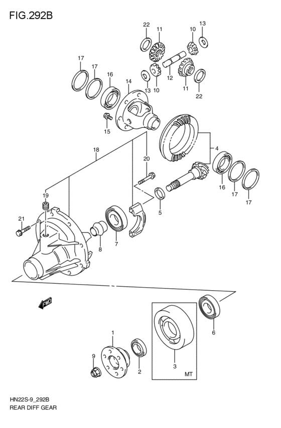 リヤデファレンシャルギヤ