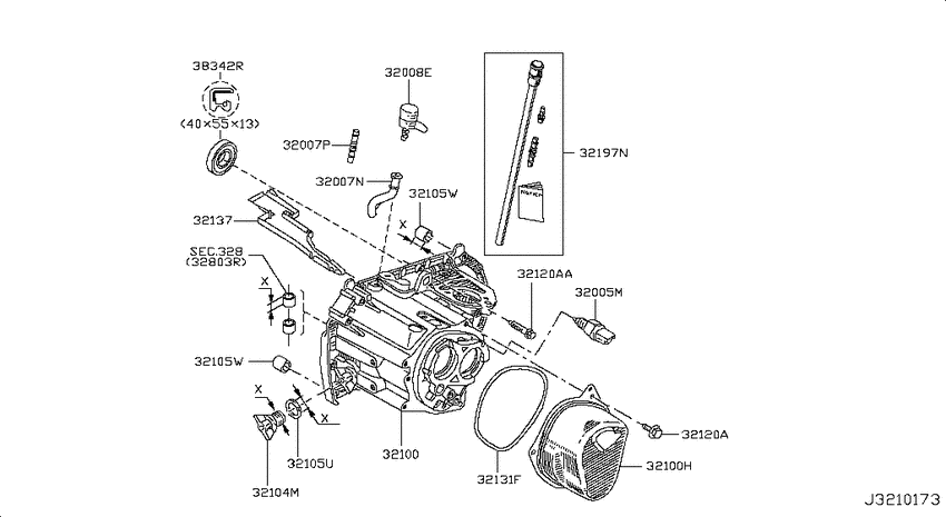 Transmission case & clutch release