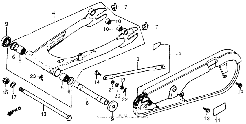 Swingarm + chain case